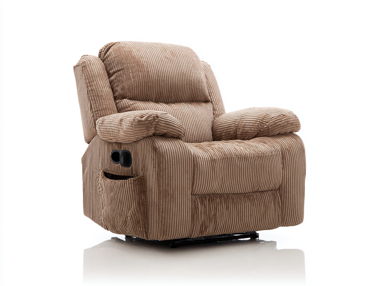 Liegesessel Cordstoff 90x94x104 cm beige - verstellbares Design für Wohnzimmer