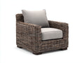 Polyrattan Gartensessel Rattanoptik 88x82x78 cm - Braun Grau - breite Armlehnen