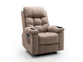 Liegesessel Stoff 92x96x106 cm beige - verstellbares Design mit Becherhalter für Wohnzimmer