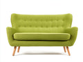 Gerades Sofa Stoff 190x82x90 cm Grün - Modernes Retro Design