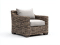 Polyrattan Gartensessel 82x78x78 cm - Naturbraun-Beige - modernes Design für Garten und Terrasse
