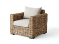 Polyrattan Gartensessel Geflochten 80x76x82 cm Natur-Beige - Komfortables Lounge Design