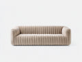 Gerades Sofa Stoff 230x90x74 cm - Cremebeige - modernes Design für Wohnzimmer