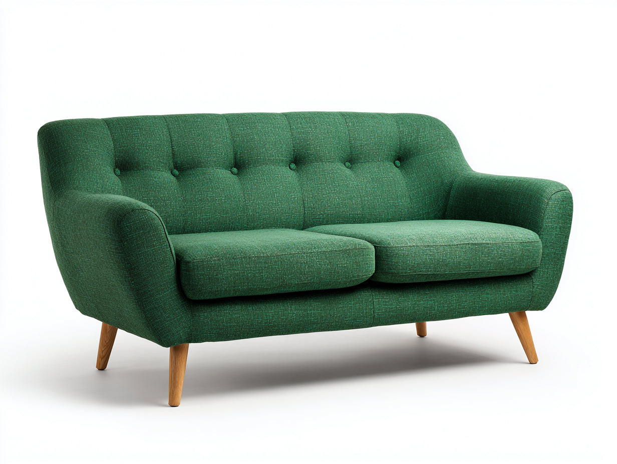Gerades Sofa Stoff 185x84x82 cm grün - modernes Design für Wohnzimmer