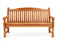 Gartenbank Holz 150x65x92 cm Braun - Klassisches Gartenmöbel Design