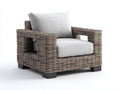 Polyrattan Gartensessel Rattanoptik 90x84x78 cm - Grau Hellgrau - breite Armlehnen