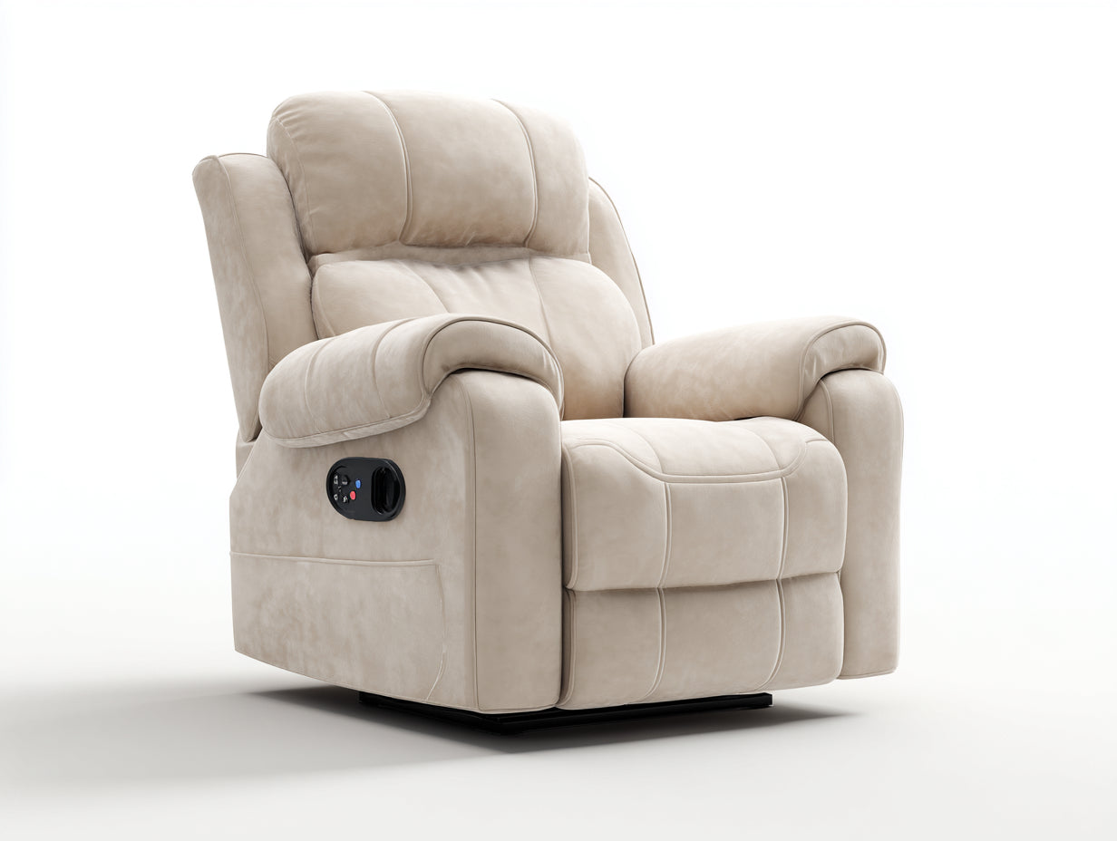 Liegesessel Stoff 88x96x108 cm Beige - Komfortables Relax Design