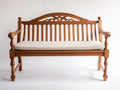 Gartenbank Massivholz 136x58x94 cm braun-creme - klassisches Design für Garten
