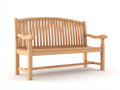 Gartenbank Holz 150x60x92 cm - Naturholz - klassisches Design für Garten und Terrasse