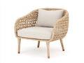 Polyrattan Gartensessel Rattanoptik 82x78x84 cm - Natur Beige - offene Flechtstruktur
